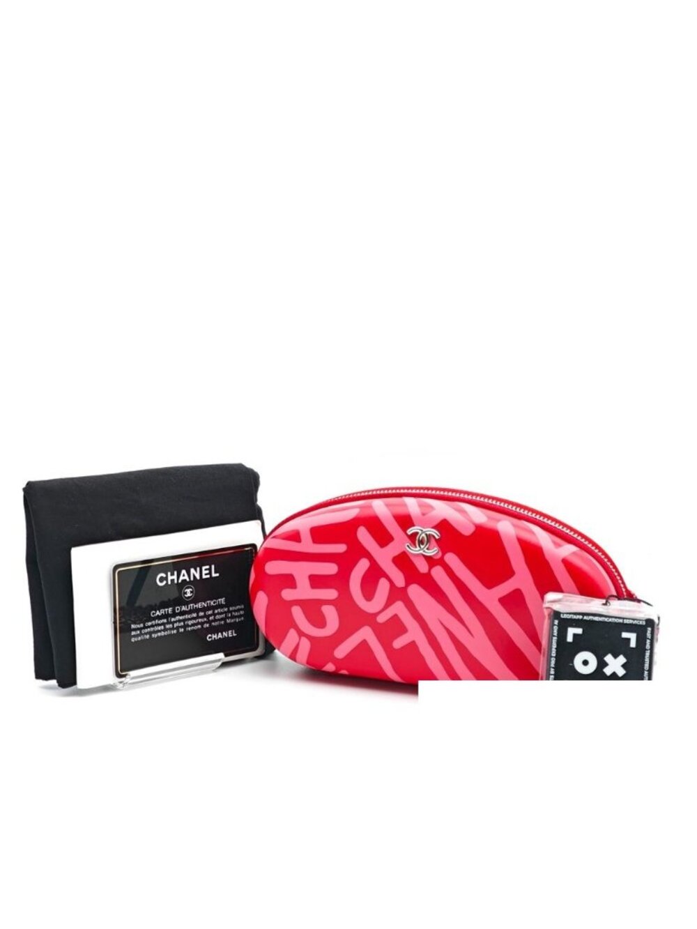 Chanel Coco Neige Leather Sunglasses Case Eyewear
